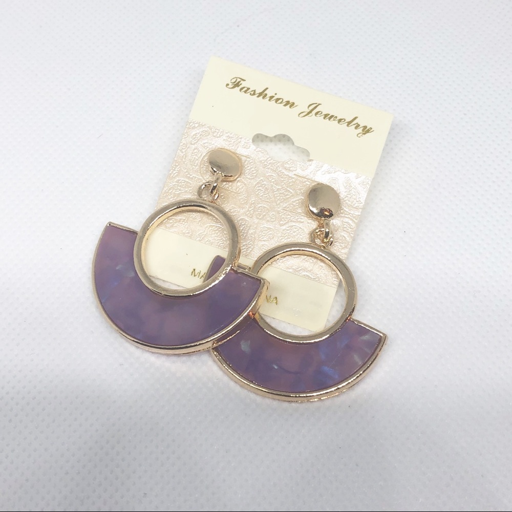 Purple BaubleBar Style Earrings ✨Free Hoops Gift✨